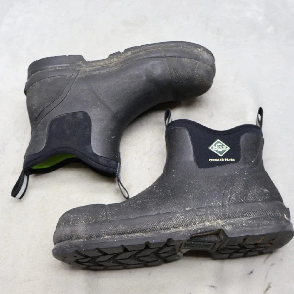 Muck Unisex M9 W10 Work Boots Black Rubber Steel Toe Waterproof Safety 010021